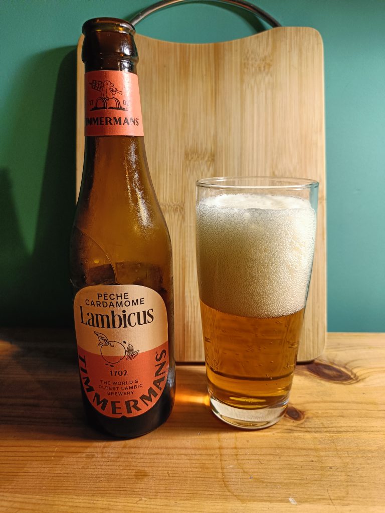 Cerveza Timmermans Pêche Lambicus de Brasserie Timmermans