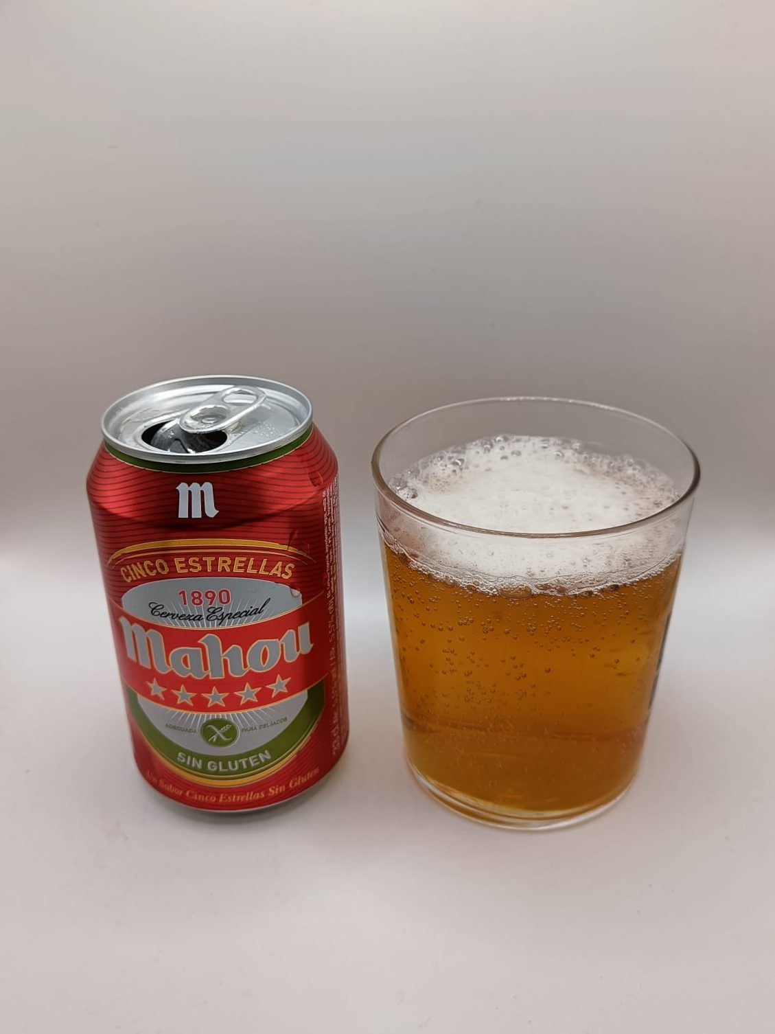 Cerveza Mahou Cinco Estrellas Sin Gluten de Mahou