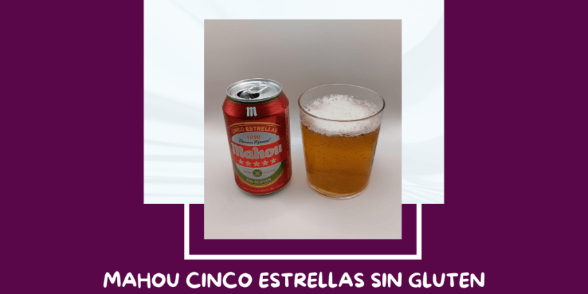 Cerveza Mahou Cinco Estrellas Sin Gluten de Mahou