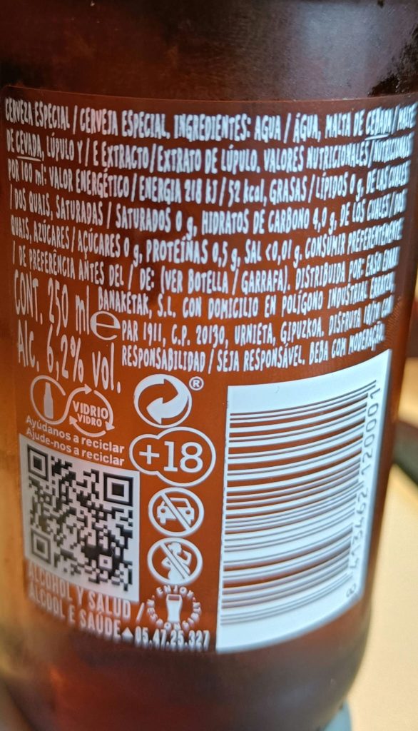 Cerveza 18/70 de Mercadona