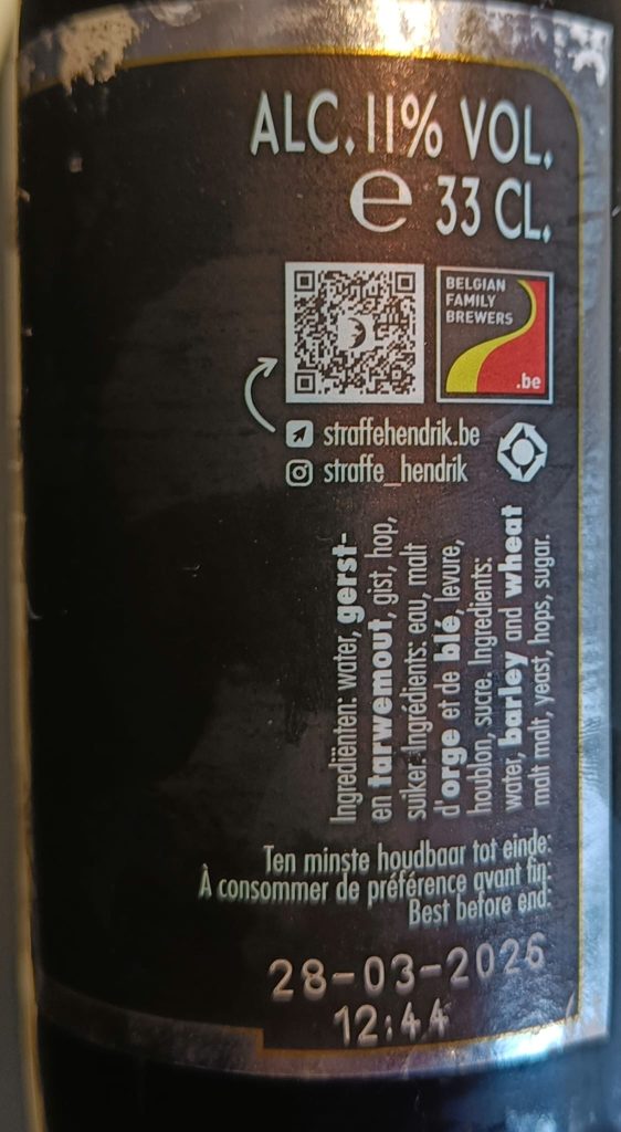 Cerveza Straffe Hendrik Quadruppel de Brouwerij De Halve Maan