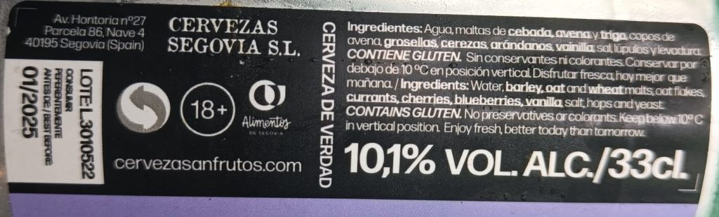 Cerveza Ansia de Cerveza SanFrutos
