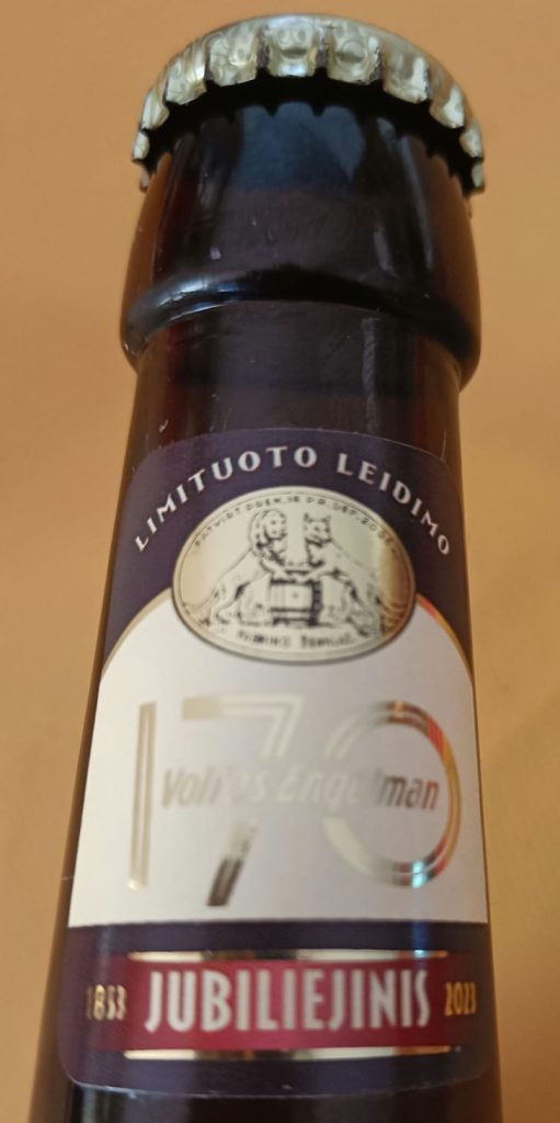 Cerveza Jubiliejinis de Volfas Engelman