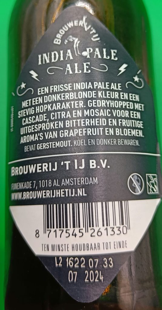 Cerveza IPA de Brouwerij't IJ