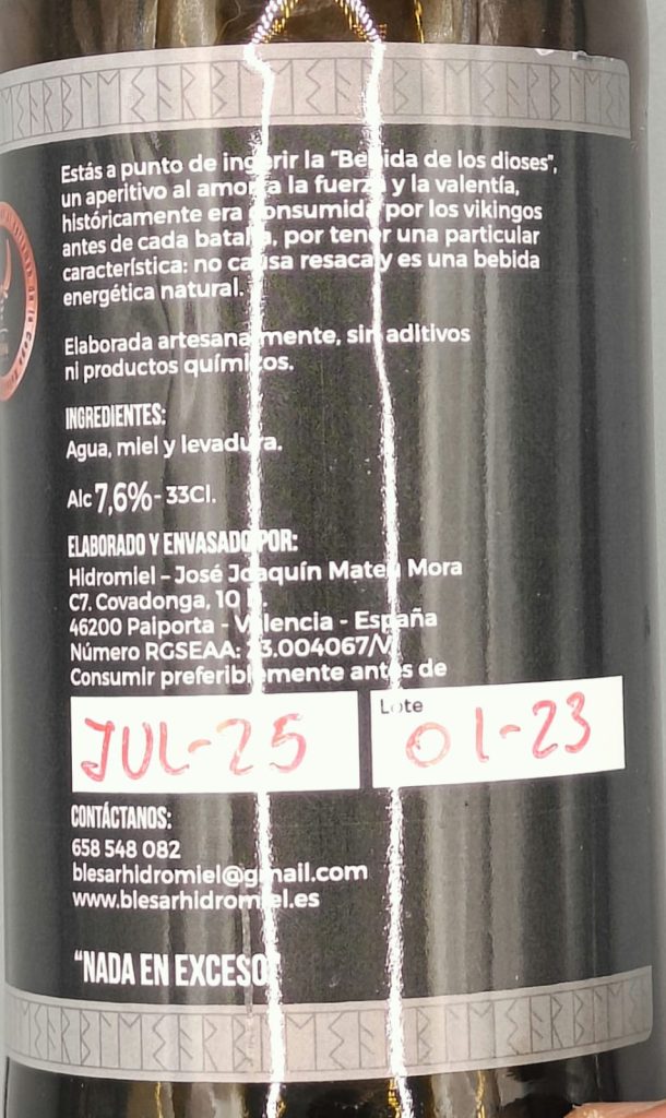 Hidromiel Semiseca de Blesar