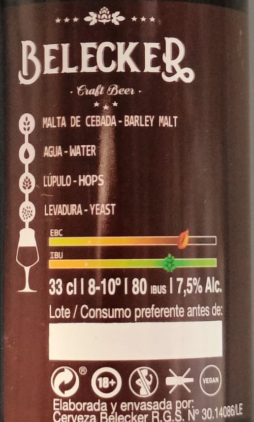 Cerveza Red Hops de Cerveza Belecker