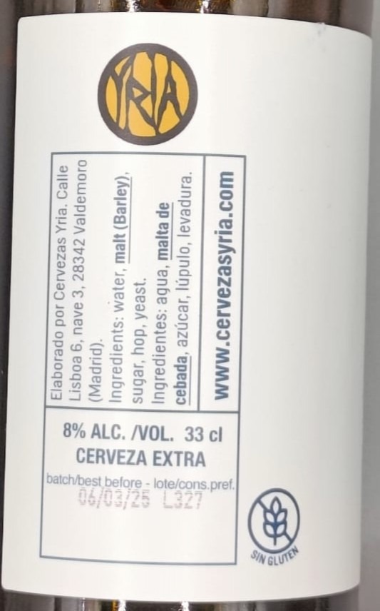 Cerveza Bleek de Cervezas Yria