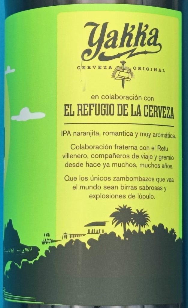 Cerveza Zambombazo de Cervezas Yakka y El Refugio de la Cerveza