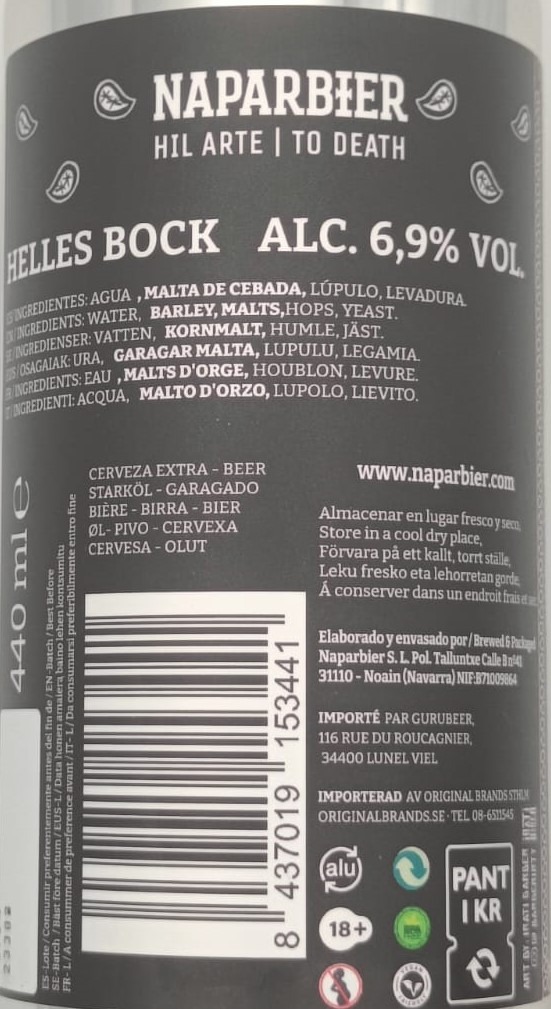 Cerveza Motte de Naparbier