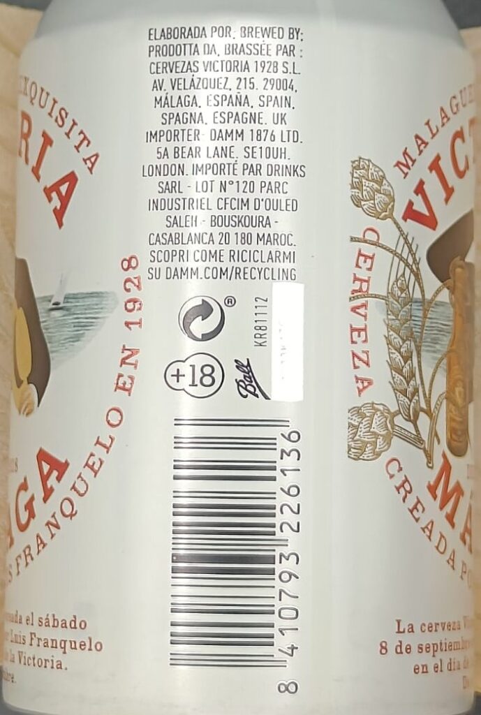 Cerveza Victoria Málaga