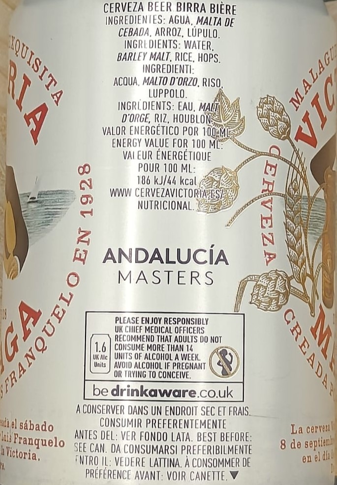 Cerveza Victoria Málaga