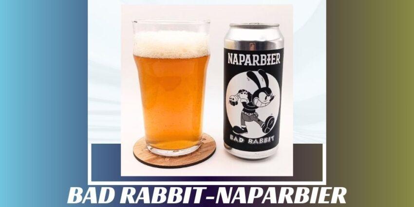 Imagen de la portada de la cerveza Bad Rabbit que muestra el producto y el nombre