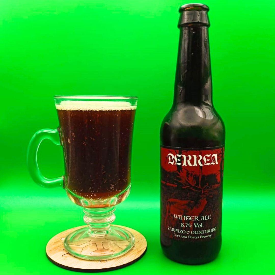 Imagen de la cerveza BERREA que muestra el producto servido