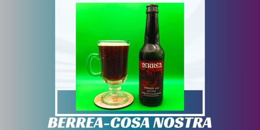 Imagen de la portada de la cerveza BERREA que muestra el producto y el nombre