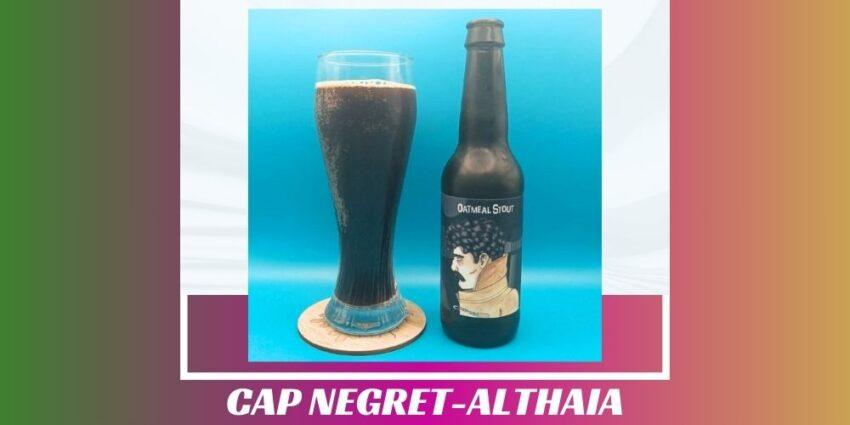 Imagen de la portada de la cerveza Cap Negret que muestra el producto y el nombre