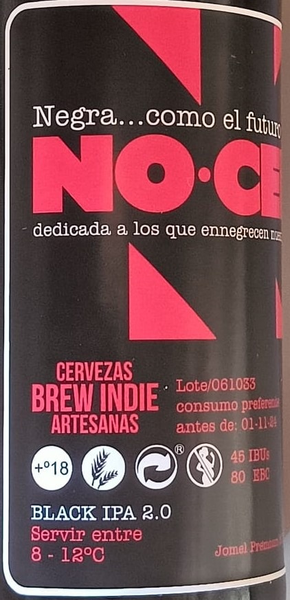 Imagen de la etiqueta NO CEDO v2 que muestra toda la información legal