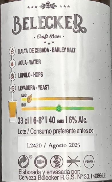 Imagen de la etiqueta Hipster Juice que muestra toda la información legal