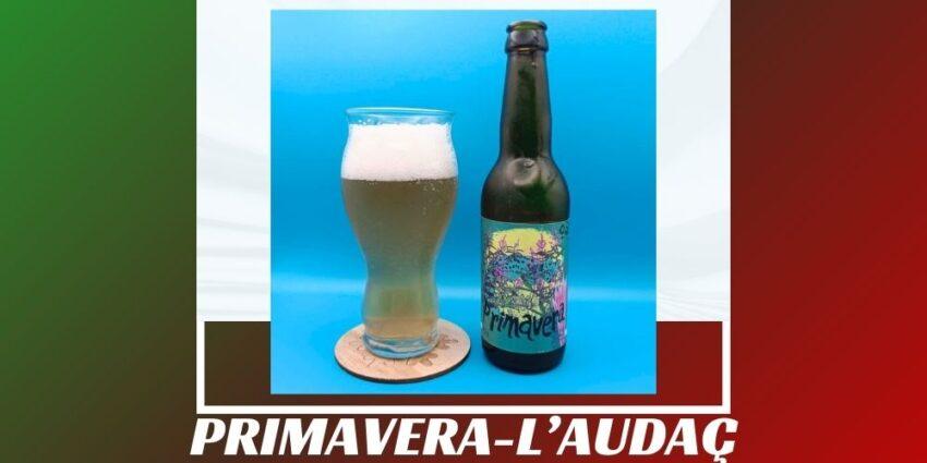 Imagen de la portada de la cerveza PRIMAVERA que muestra el producto y el nombre