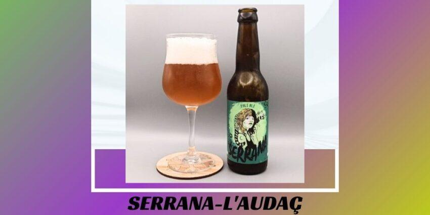 Imagen de la portada de la cerveza SERRANA que muestra el producto y el nombre