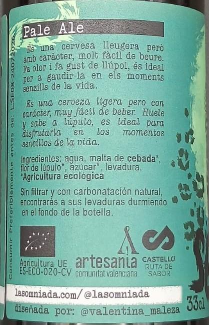 Imagen de la etiqueta SERRANA que muestra toda la información legal