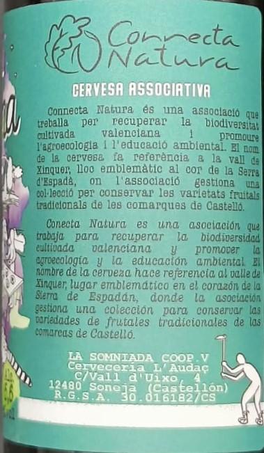 Imagen de la etiqueta Xinqueriana que muestra toda la información legal