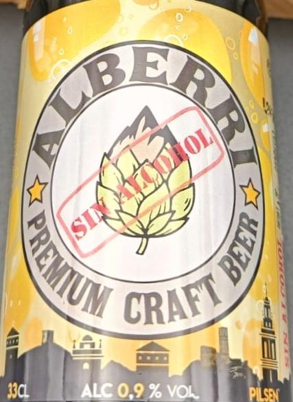 Imagen de la etiqueta Sin Alcohol que muestra toda la información legal