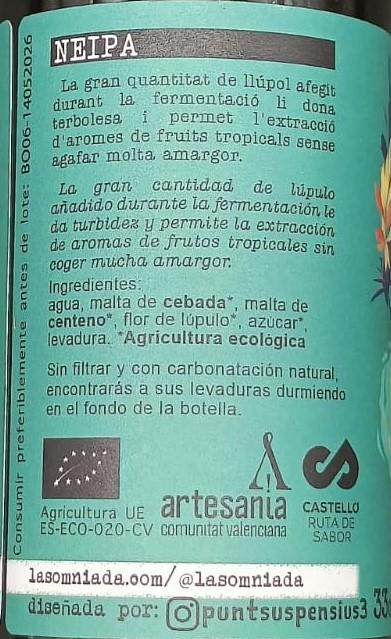 Imagen de la etiqueta BOIRA que muestra toda la información legal