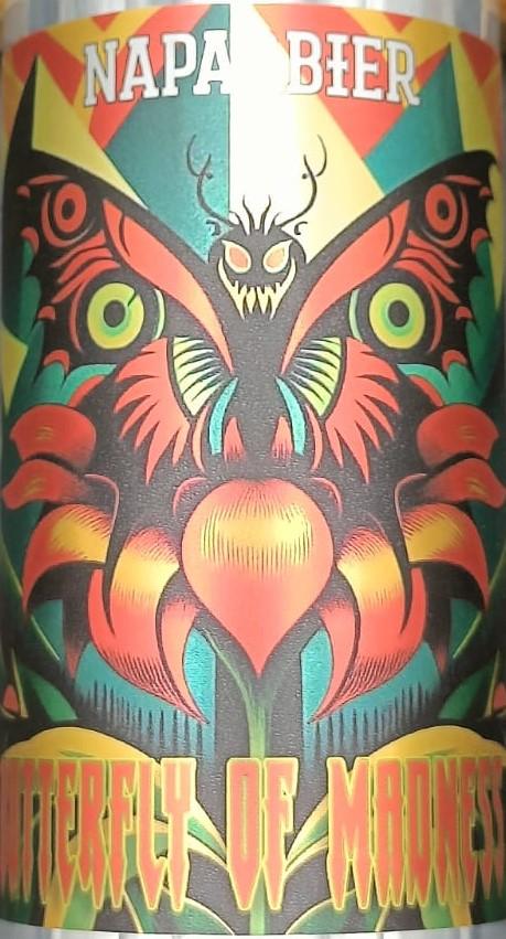 Imagen de la etiqueta Butterfly of Madness que muestra toda la información legal