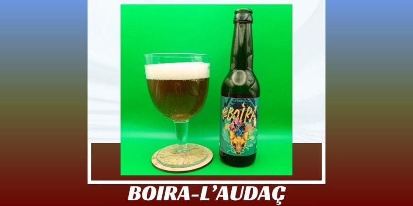 Imagen de la portada de la cerveza BOIRA que muestra el producto y el nombre