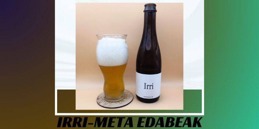 Imagen de la portada de la cerveza Irri que muestra el producto y el nombre