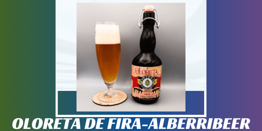 Imagen de la portada de la cerveza Oloreta de Fira que muestra el producto y el nombre