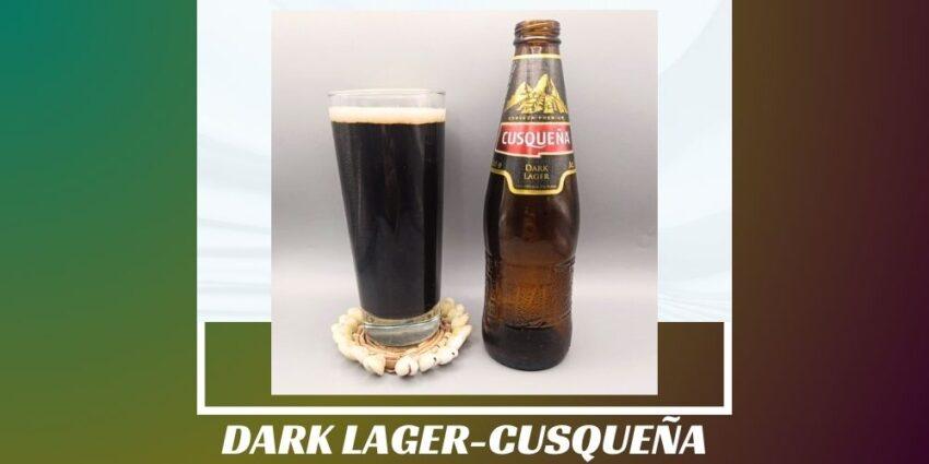 Imagen de la portada de la cerveza Dark Lager que muestra el producto y el nombre