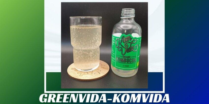Imagen de la portada de la kombucha Greenvida que muestra el producto y el nombre