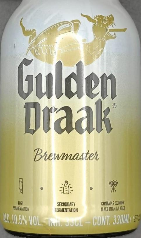 Imagen de la etiqueta Gulden Draak Brewmaster que muestra toda la información legal