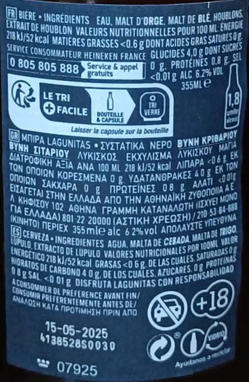 Imagen de la etiqueta IPA que muestra toda la información legal