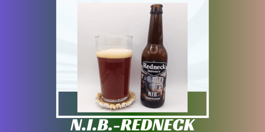 Imagen de la portada de la cerveza N.I.B. que muestra el producto y el nombre