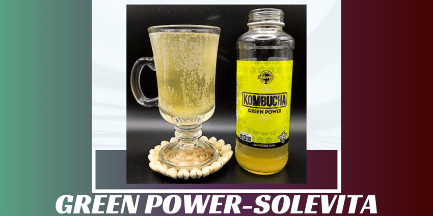 Imagen de la portada de la kombucha Green Power que muestra el producto y el nombre