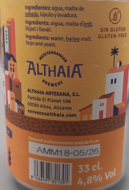 Imagen de la etiqueta Mediterranean Märzen que muestra toda la información legal