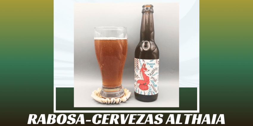 Imagen de la portada de la cerveza Rabosa que muestra el producto y el nombre