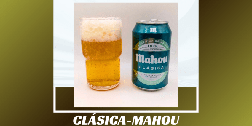 Imagen de la portada de la cerveza Clásica que muestra el producto y el nombre