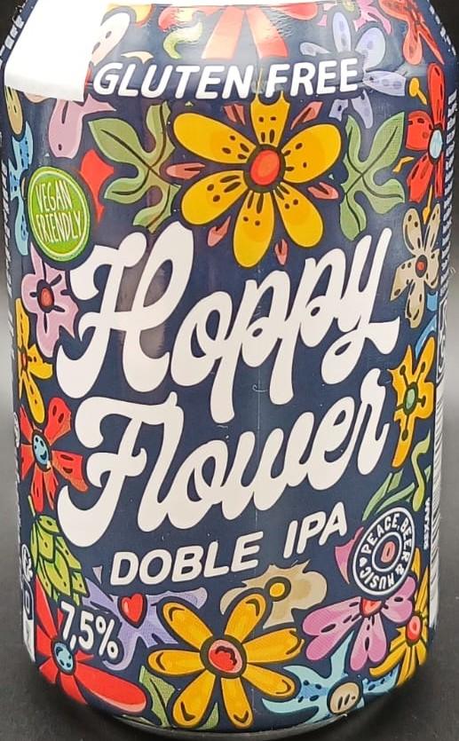 Imagen de la etiqueta Hoppy Flower que muestra toda la información legal