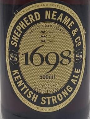Imagen de la etiqueta British Strong Ale que muestra toda la información legal