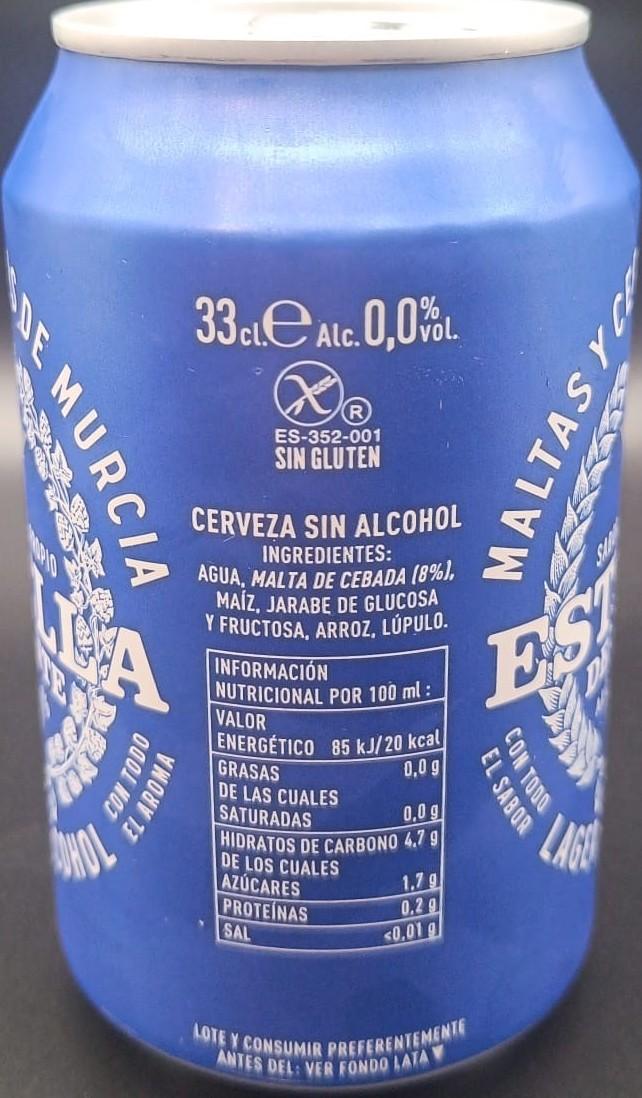 Imagen de la etiqueta Estrella de Levante 00 que muestra toda la información legal
