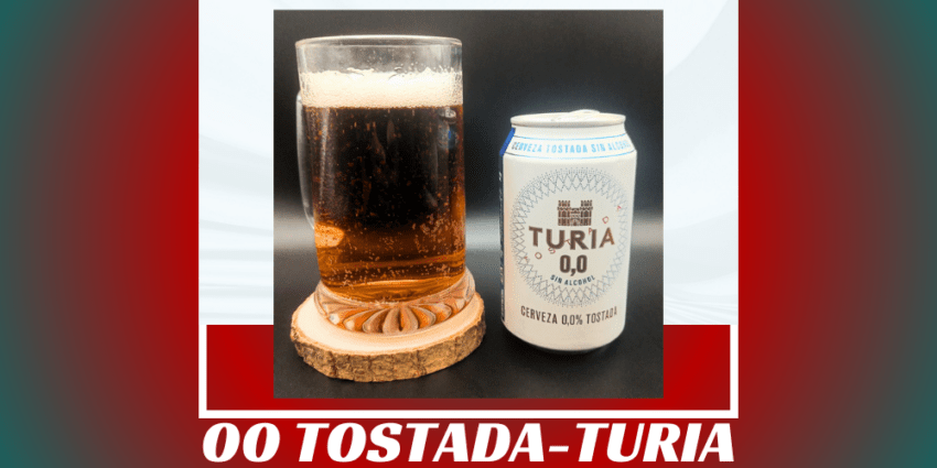 Imagen de la portada de la cerveza Turia 00 Tostada que muestra el producto y el nombre