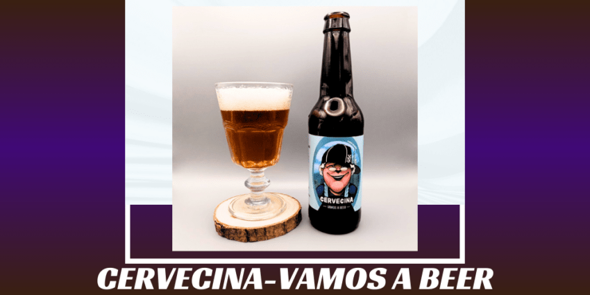 Imagen de la portada de la cerveza Cervecina que muestra el producto y el nombre