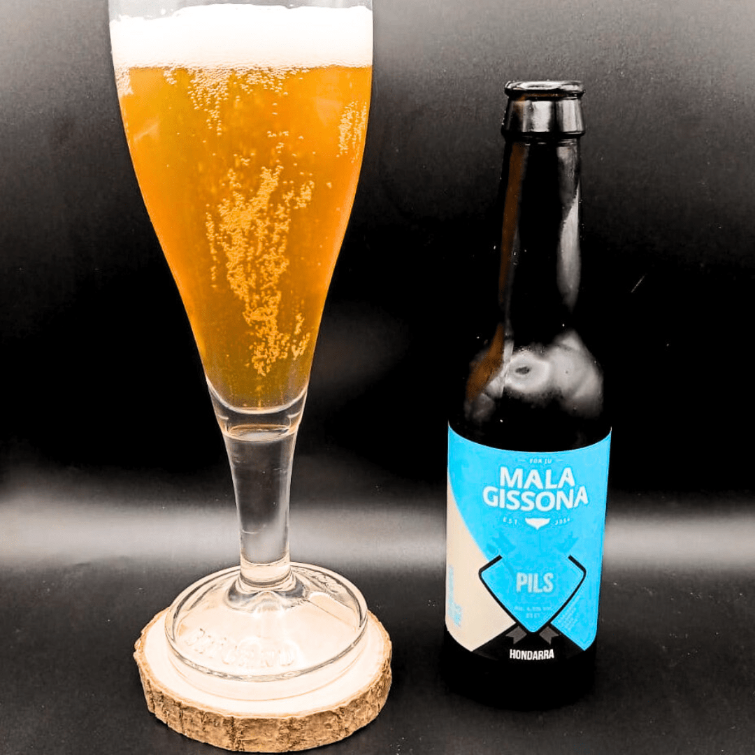 Imagen de la cerveza Hondarra que muestra el producto servido