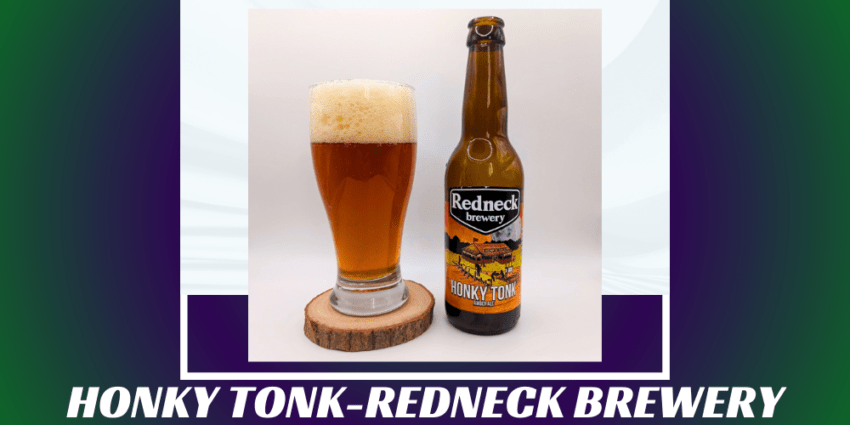 Imagen de la portada de la cerveza Honky Tonk que muestra el producto y el nombre