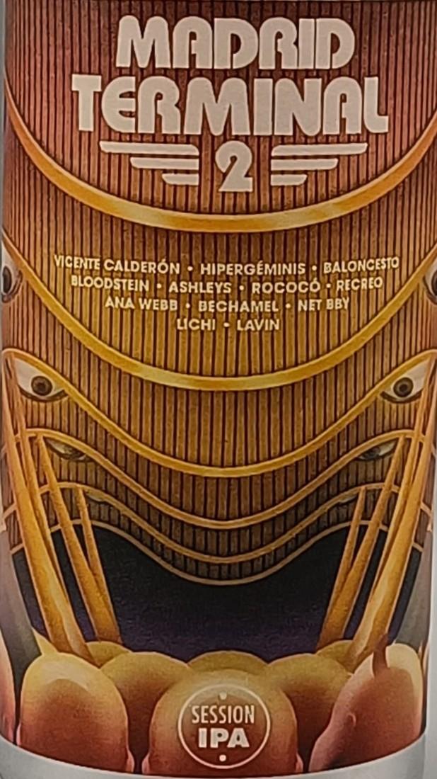 Imagen de la etiqueta Madrid Terminal 2 que muestra toda la información legal
