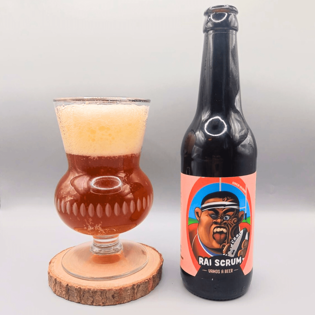 Imagen de la cerveza Rai Scrum que muestra el producto servido