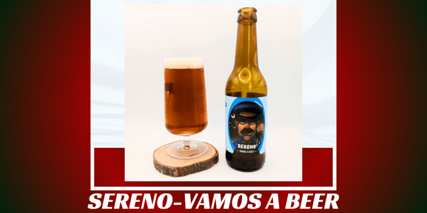Imagen de la portada de la cerveza Sereno que muestra el producto y el nombre